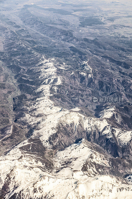 Aerial view of Pyrenees Mountains